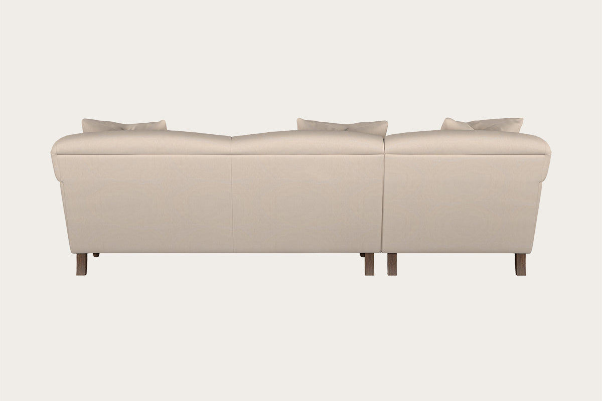 Deni Large Left Hand Chaise Sofa - Recycled Cotton Natural