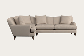 Deni Large Right Hand Corner Sofa - Recycled Cotton Natural-MAKE TO ORDER-Nkuku