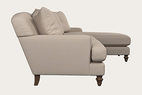 Deni Large Right Hand Chaise Sofa - Recycled Cotton Natural