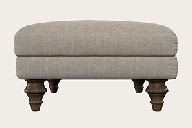 Deni Medium Footstool - Recycled Cotton Natural-MAKE TO ORDER-Nkuku