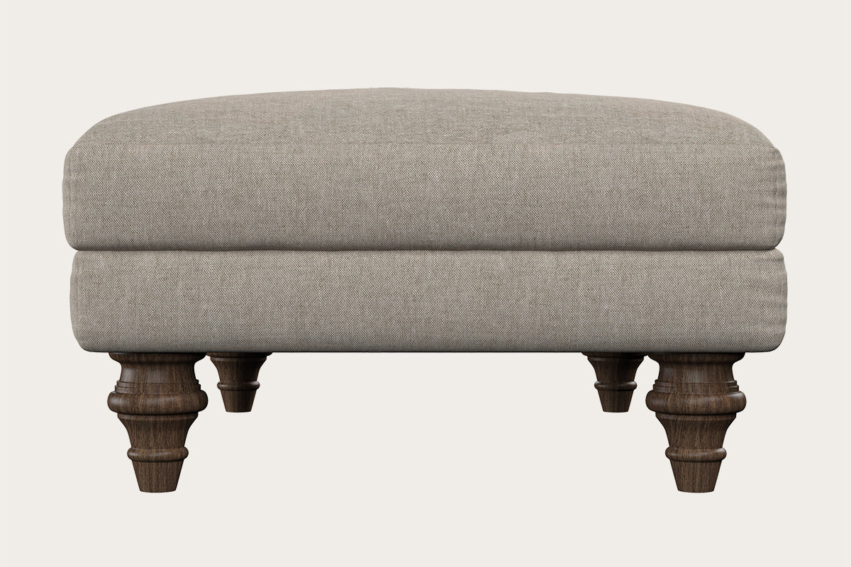 Deni Medium Footstool - Recycled Cotton Natural