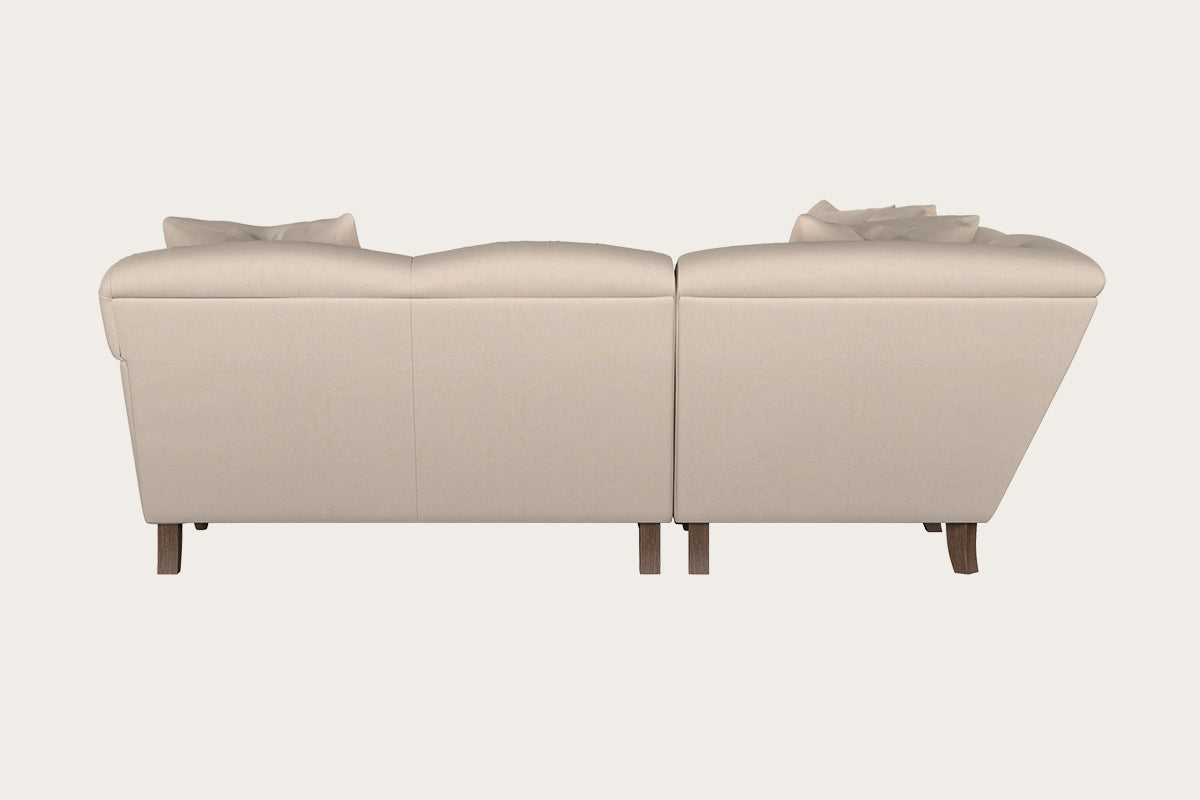 Deni Large Left Hand Chaise Sofa - Brera Linen Chestnut