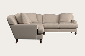 Deni Large Left Hand Chaise Sofa - Brera Linen Chestnut