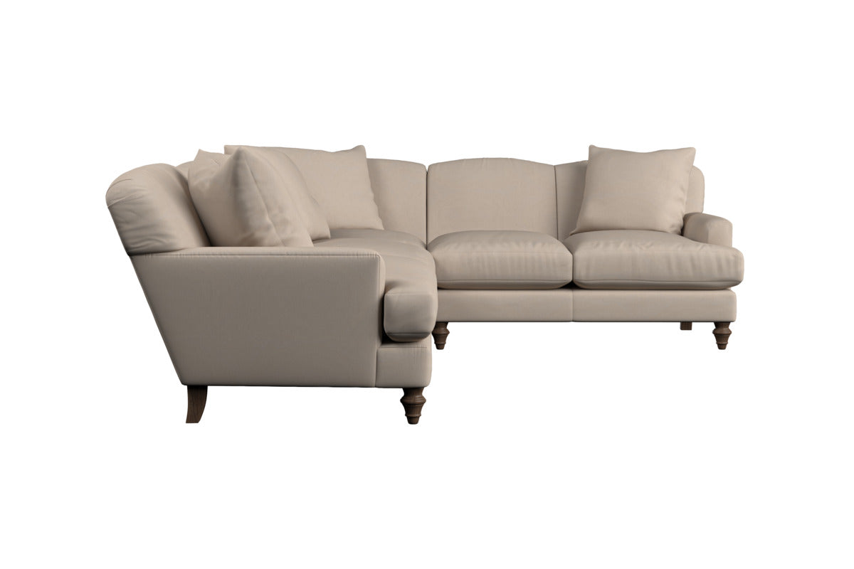 Deni Large Left Hand Chaise Sofa - Brera Linen Chestnut