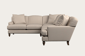 Deni Large Left Hand Chaise Sofa - Brera Linen Espresso
