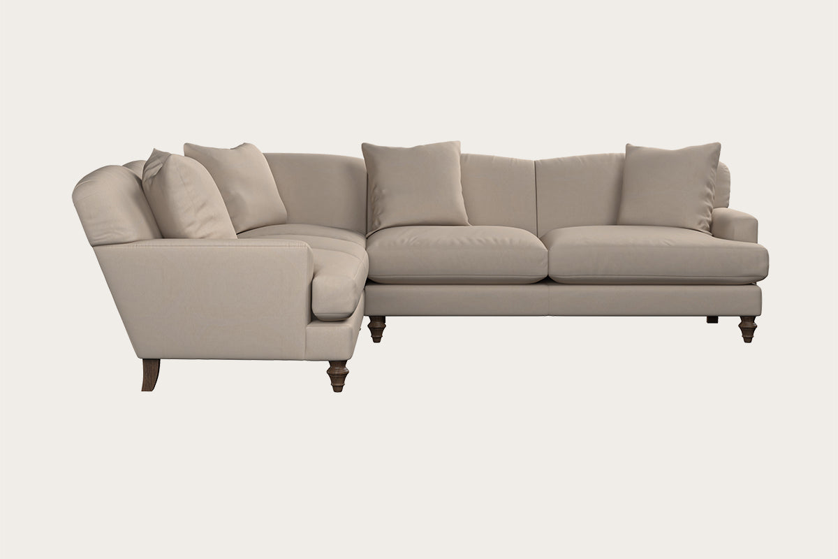 Deni Super Grand Left Hand Corner Sofa - Recycled Cotton Natural