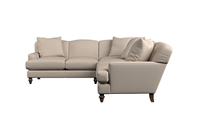 Deni Large Left Hand Chaise Sofa - Brera Linen Espresso