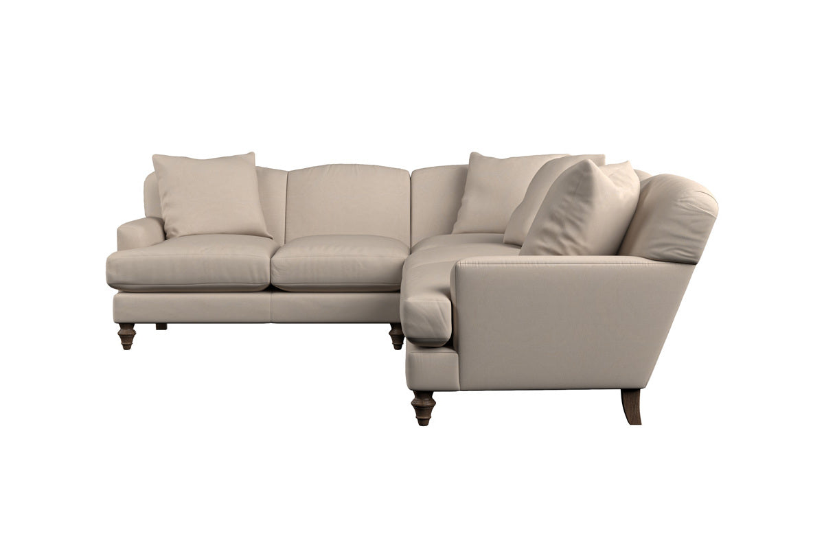 Deni Large Left Hand Chaise Sofa - Brera Linen Espresso