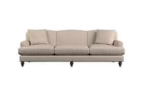 Deni Large Left Hand Chaise Sofa - Brera Linen Granite