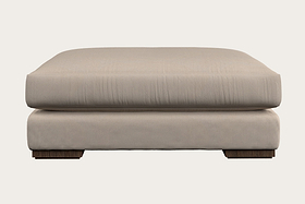Guddu Grand Footstool - Recycled Cotton Natural-MAKE TO ORDER-Nkuku