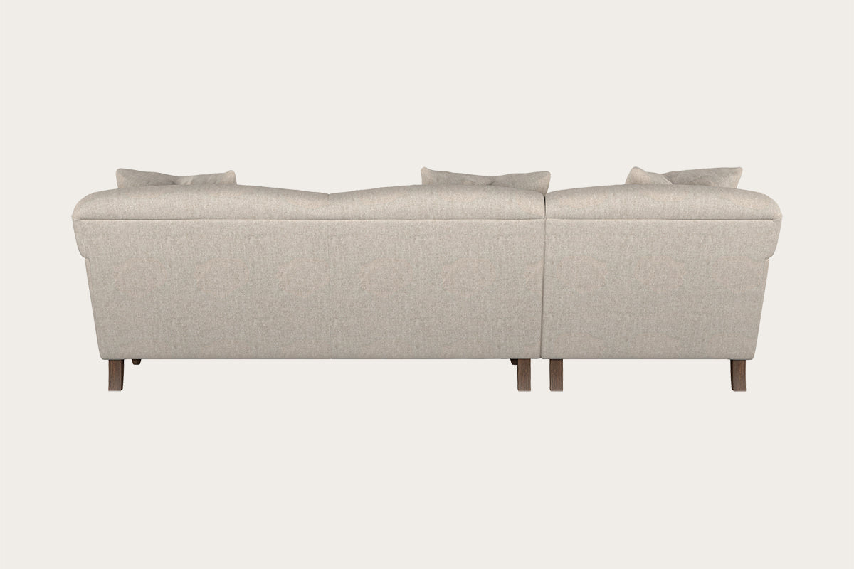 Deni Large Left Hand Chaise Sofa - Brera Linen Natural