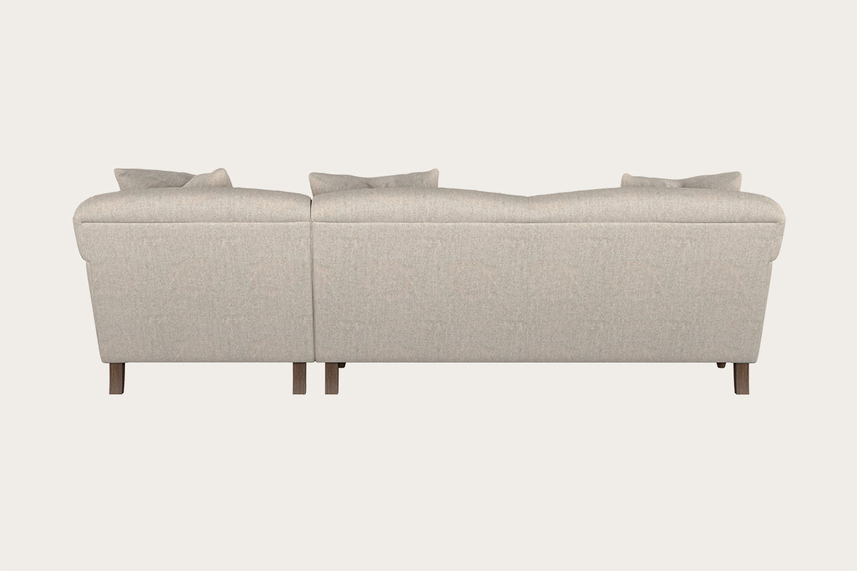 Deni Large Right Hand Chaise Sofa - Brera Linen Natural