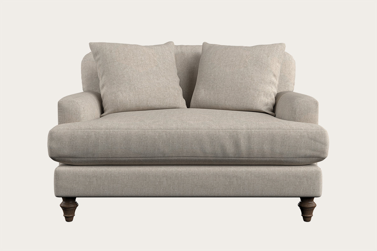 Deni Love Seat - Brera Linen Natural-MAKE TO ORDER-Nkuku