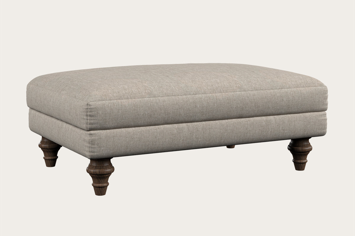Deni Medium Footstool - Brera Linen Natural