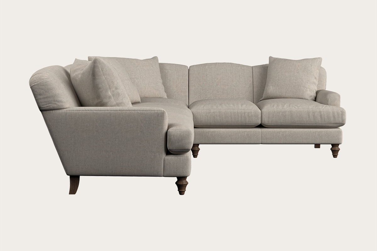 Deni Super Grand Right Hand Corner Sofa - Brera Linen Natural-MAKE TO ORDER-Nkuku