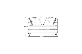 Deni Love Seat - Recycled Cotton Flax
