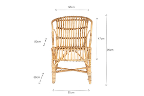 Ajaya Rattan Dining Chair-GARDEN-Nkuku