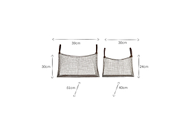 Adah Iron Baskets - Brown (Set of 2)