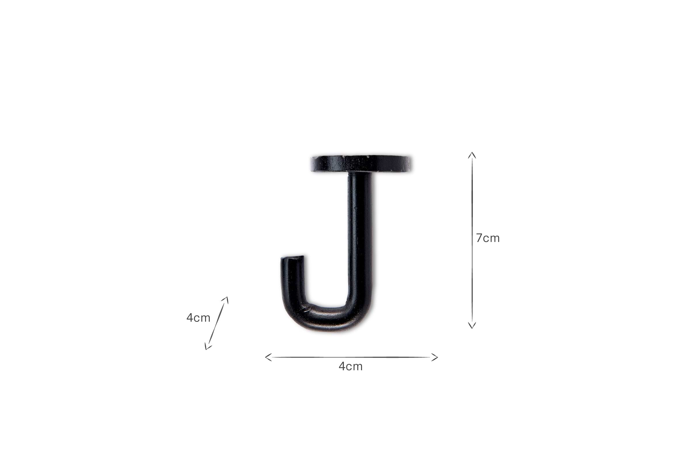 The Aniko Iron Hook (Set of 2) by nkuku is a wall-mounted, hand-cast black hook designed for convenience.