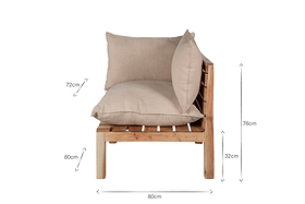 Anbarasi Acacia Modular Corner - Natural