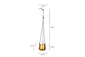 atsu brass hanging planter Atsu Brass Hanging Planter – Nkuku