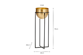 Atsu Brass Planter Stand