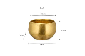 small brass plant pot Atsu Brass Planter – Nkuku