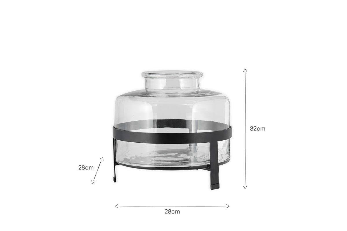 Akoro Recycled Glass Vase - Clear