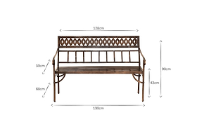 Bahula Decorative Iron Bench