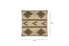 Bhumi Wool & Jute Cushion Cover - Moss Green