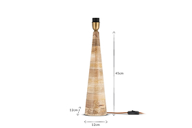 Chameli Mango Wood Table Lamp - Natural