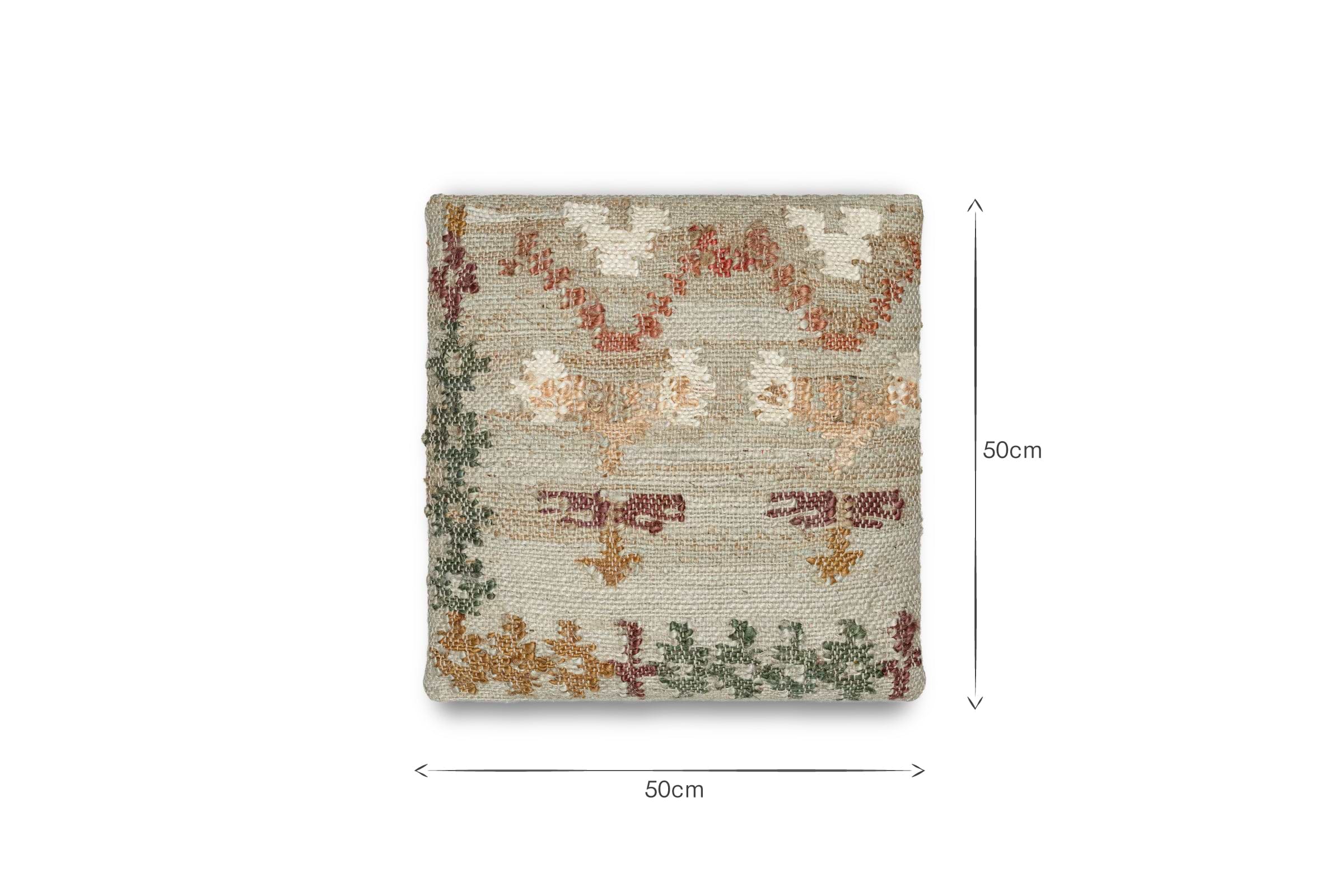 Dantri Jute & Cotton Cushion Cover - Soft Grey