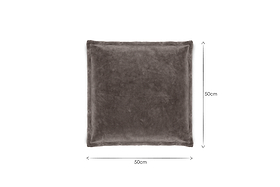 Dhara Velvet Cushion Cover - Charcoal