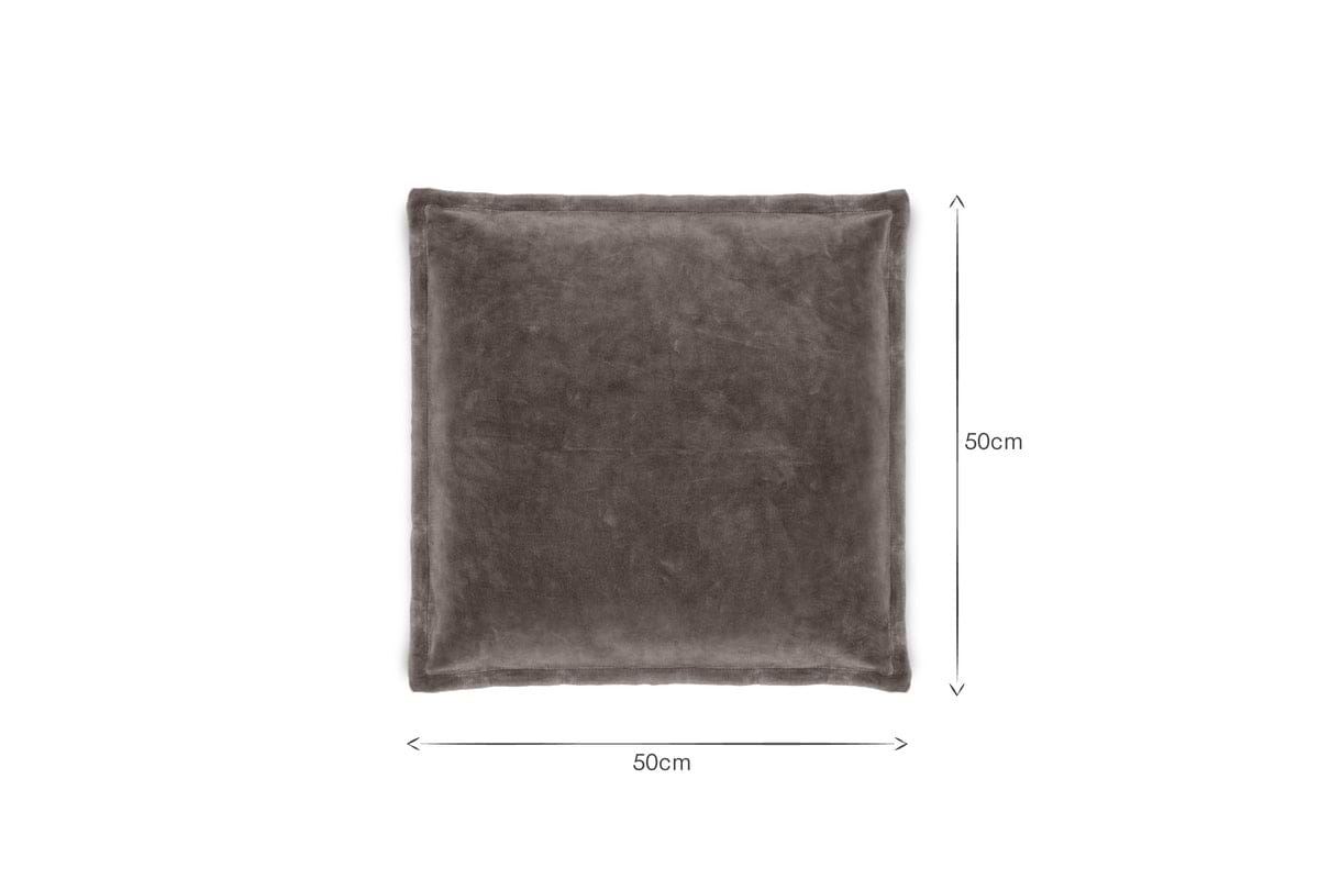 Dhara Velvet Cushion Cover - Charcoal
