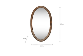 Drishti Oval Iron Mirror - Antique Black - Small
