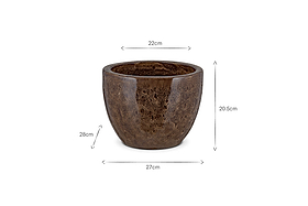 Dunai Terracotta Planter - Brown