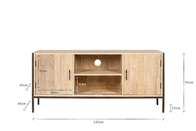 Dasai Mango Wood Media Unit