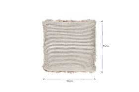 Gili Linen Cushion Cover - Dark Green & Natural