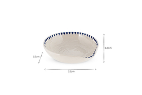 Indigo Drop Spoon Rest - Cream & Indigo