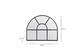 Imoma Iron Overmantle Arch Mirror