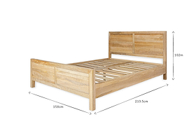 Indali Mango Wood Bed - Natural