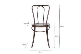 Jeavika Iron Outdoor Bistro Chair  - Black