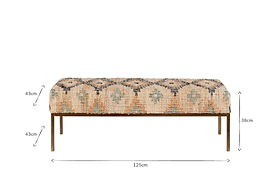 Kesu Kilim & Iron Bench