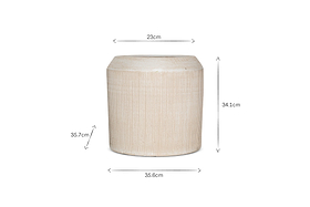Kubo Ceramic Planter - Cream