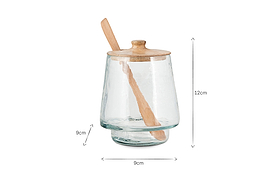 Kali Tall Storage Jar - Natural & Clear