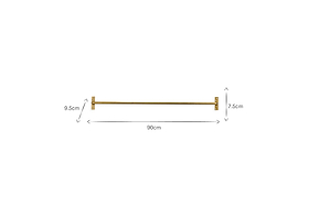 Laila Iron Hanging Rail - Brass