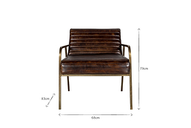 Mirai Ribbed Leather Armchair