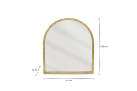 Murwara Arch Mirror - Antique Brass