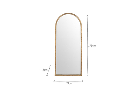 Murwara Full Length Mirror - Antique Brass