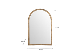 Murwara Wall Mirror - Antique Brass